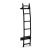 Rhino Black Aluminium 6 Step Rear Door Ladder - Vauxhall Vivaro 2002-2014 Low Roof (H1) - BL6-LK41 - view 1